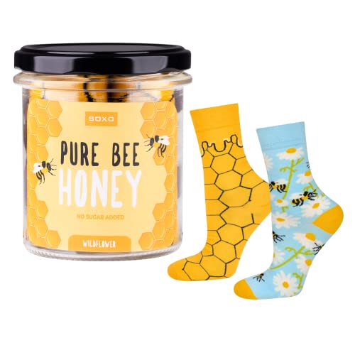 soxo Chaussettes Femme Idee Cadeau Homme Drole Coffret Cadeaux Pure Bee Honey Femme 35-40 Cover