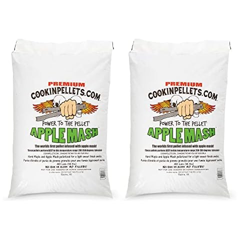CookinPellets 40-Pound Bag Natural Grill Smoker Smoking Mash Hard Maple Smoker Smoking Wood Pellets for Backyard Barbecue, Brown (2 Pack) Cover