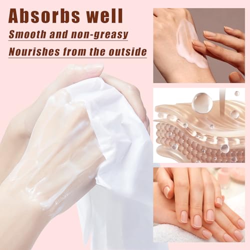 6 Pairs Hand Mask for Dry Cracked Hands,Nourishing Moisturizing Gloves,Hands Moisturizer for Deep Moisturizing,Silky Smooth Moisturizing Gloves,Hand Care Mask Set(E) - Image 5