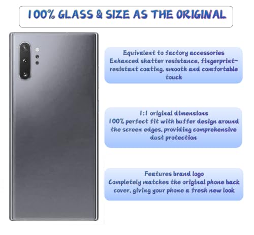 Image of Galaxy Note 10 Plus Rear Back Cover Replacement with Pre-Installed Camera Lens+Tools+Pre-Adhesive for Samsung Galaxy Note 10 Plus SM-N975 All Carriers (Black)