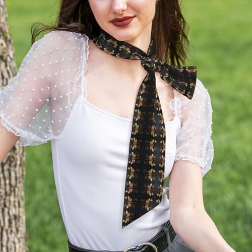 Gold Exquisite Dragonfly Women'S Fashion Scarf. A Versatile And Stylish Accessory For All Seasons, Perfect For Layering And Gifting.4