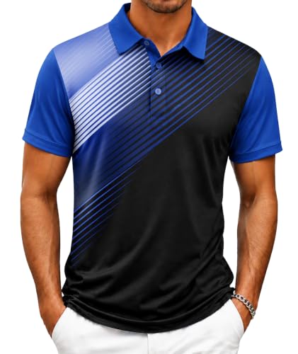 Image of ZITY Mens Golf Shirt Short Sleeve Athletic Casual Work Collared Polo Tshirt