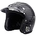 Produktbild ZLYJ 3/4 Open Face Helm, Vintage Leder Jet-Helm, Halbschalenhelm Motorrad mit Visier, Retro Harley Mopedhelm, Für Damen Und Herren, für Cruiser Chopper Biker, ECE Zertifizierung A,M