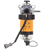 Moliuoly Diesel Kraftstofffilter mit Sensor 30 Mikron für JCB Loader 32 Serie 32-925694/32-925915, Rostfreies Metallgehäuse, Hohe Staubkapazität