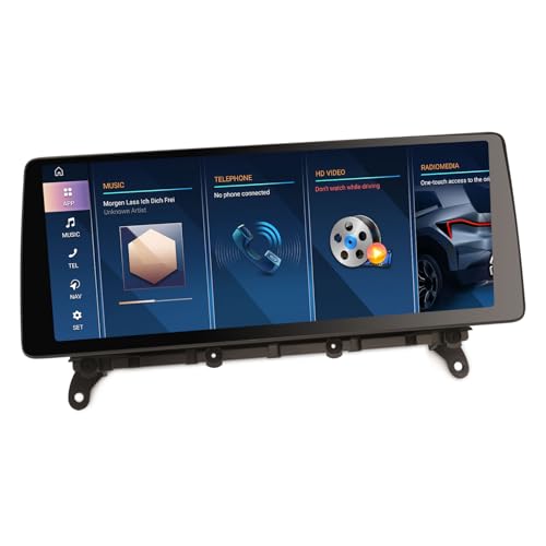 Erisin 12,3 cala 8-rdzeniowy 8 GB + 128 GB Android 14 radio samochodowe 1Din z nawigacją GPS do BMW X3 F25 X4 F26 2014-2017 NBT system obsługuje Bluetooth 5.0 CarPlay Android Auto WiFi DAB+ DSP iDrive