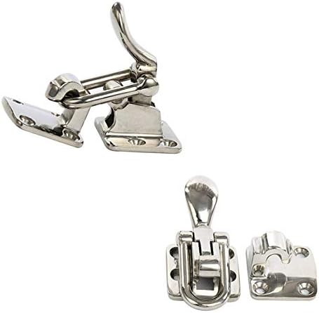 Miniatura 3 de Amarine Made Par de cerrojo de acero inoxidable con cierre de abrazadera de 90 grados para barco, caravana, puerta de escotilla de ático