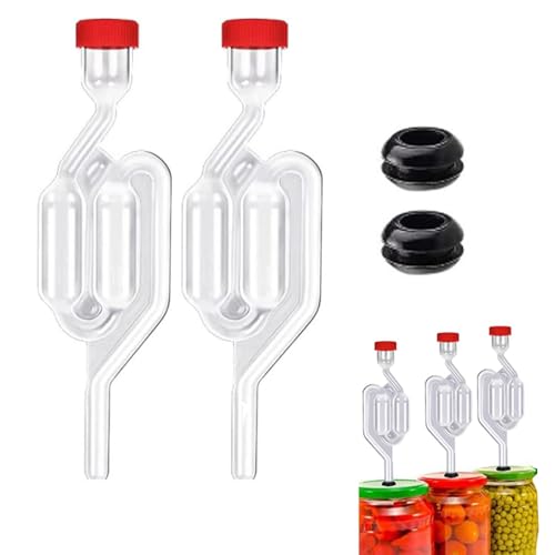 Image of 2 Pcs Wine Making Kit for Home, Air Lock for Wine Making, Wine Making Kit, Essential Fermentation Tool for Homebrew Beginners and Wine Enthusiasts