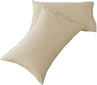 Vista 11 de SONORO KATE Juego de fundas de almohada de lujo de microfibra cepillada 1800 Bedding - antiarrugas, (beige, 2 fundas de almohada estándar)
