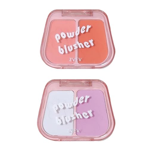 【公式】ZVEV チーク デュアルカラーチーク 人気 甘くてかわいい 血色感 高発色 立体感 保湿 長持ち 2色パレット 小顔 輪郭 自然メイクコスメ 初心者向け