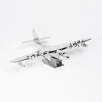 METAL-TIME Spruce Goose, Hughes H-4 Hercules Spruce Goose Static Model, 3D Metal Model Kits, Metal Model Hercules, 26 Pieces.