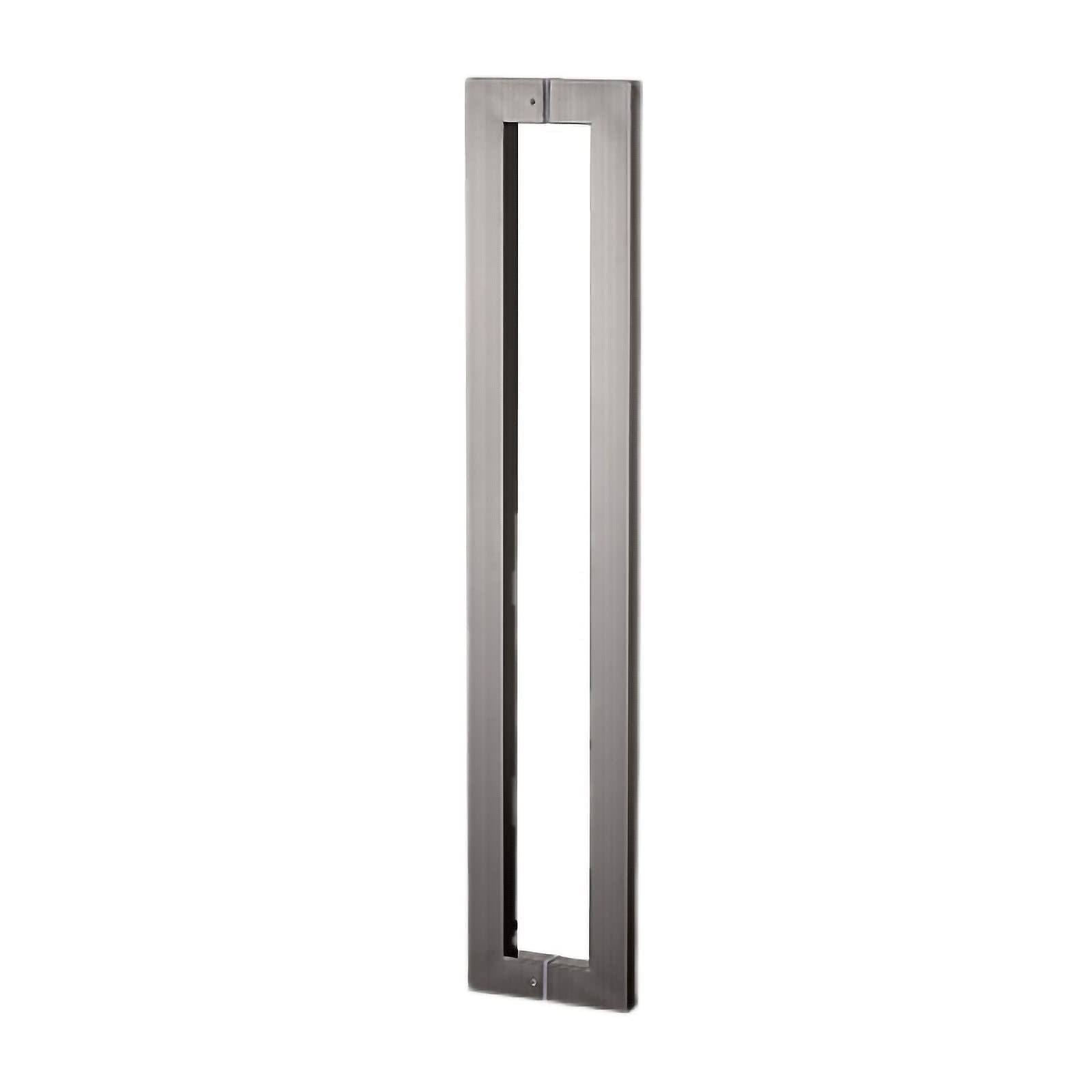 CWCQGH Square Entry Door Handle,Commercial Stainless Steel Push Pull Door Handle for Shower Glass Sliding/Barn Door/Interior Exterior Door,6 Colors,Black Titanium-60x56.2cm