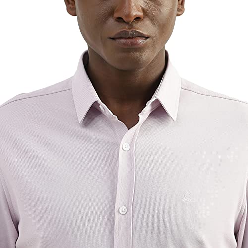 Image of UNITED COLORS OF BENETTON Men's Cotton Solid Slim Fit Shirt