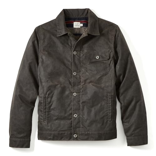 Image of Huckberry Flint and Tinder Men's Wool-Lined Waxed Trucker Jacket, Built for Layering