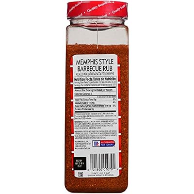 Lawry's Memphis Style Barbecue Rub, 25 oz - One 25 Ounce Container of Memphis Dry Rub, Perfect for BBQ Rub Wings, Ribs, Brisket and More