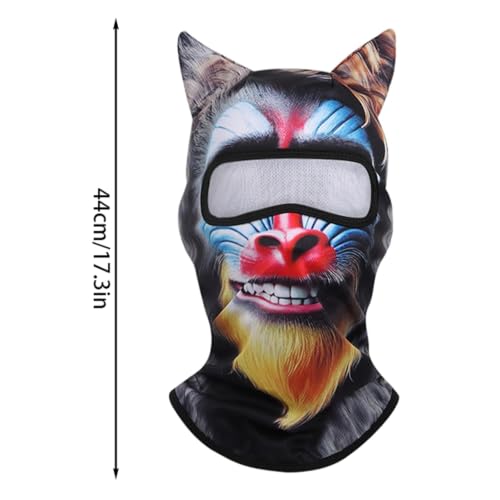 Animal Ski Mask Old Man Funny 3D Realistic Face Print Winter Face Mask - image 5