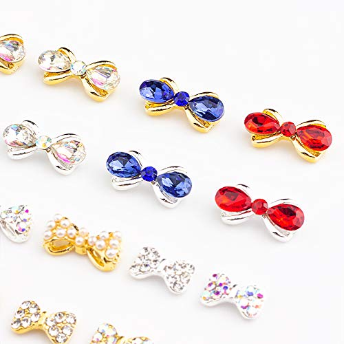 Nail Art Rhinestones Charms Bow 18pcs Large Crystals for Dating DIY Nail Art Work Design Decoration Craft
