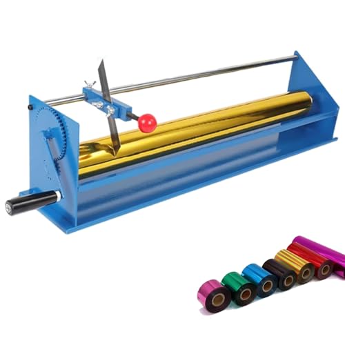 piudoiliy Foil Paper Cutter, Manual Slitting Machine, for Leather and Foil Paper Rolls, for Printing and Packaging, Max Cutting Width 65cm