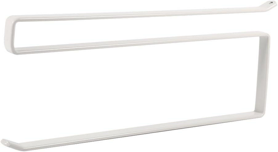 OKBYYToilet Paper Shelf Holder, Towel Rack Kitchen Cabinet Steel Roll Paper Holder Toilet Paper Rack Hanger Storage Organizer White