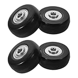 HORIALENCE Kit de Repuesto de Ruedas para Maletas (4 Unidades): Conjunto de Ruedas giratorias para Maletas con Tipo Trolley, herrajes para con rodamiento de Bolas para reparación de de Viaje de