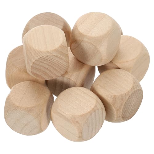 uxcell 10 dés bois blanc 20mm arêtes arrondies projets DIY