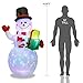 OurWarm 5ft Christmas Inflatables Blow Up Yard Decorations, Upgraded Snowman Inflatable with Rotating LED Lights for Christmas Decorations Indoor Outdoor Yard Garden Decor