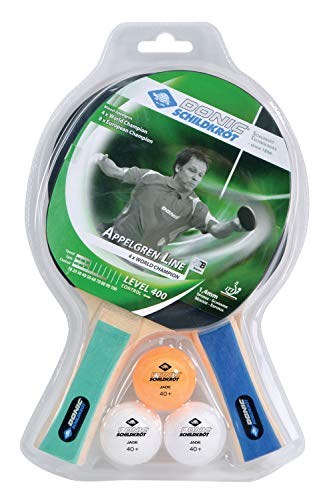Donic-Schildkröt Appelgren 400 Table Tennis Set, 2 Bats, 1.4 Mm Sponge, 3 Balls, In A Blister #TOP2