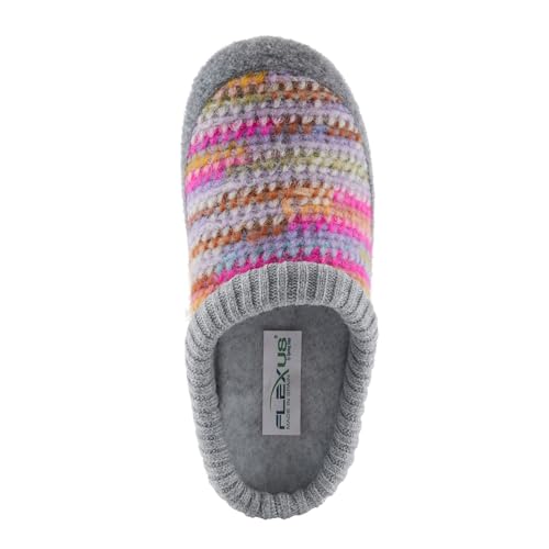 Flexus Women's GELINA Knitted Wool Slides with Recycled Materials, Comfortable Fit, and Rubber Outsole4