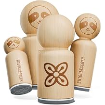 Bese Saka Adinkra African Flower Unity Abundance Rubber Stamp for Stamping Crafting Planners - 1/2 Inch Mini
