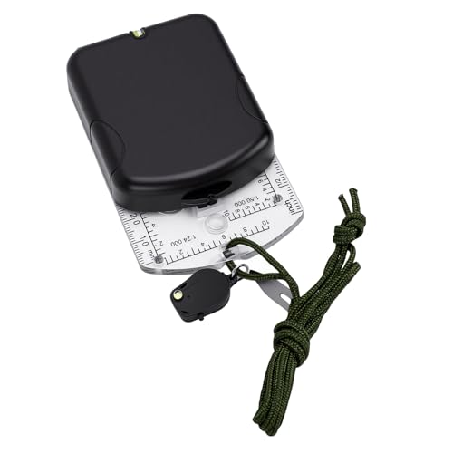 Brújula de supervivencia Zopsc con espejo y luz LED miniatura 7
