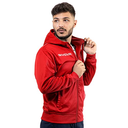 Maillot de survêtement rouge M Givova veste contre le froid entraînement homme