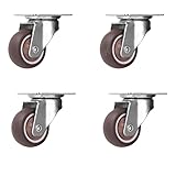 Möbelrollen 4pcs Stem Threaded Casters Office Chairs Wheels Heavy Furniture Rotary Castor...