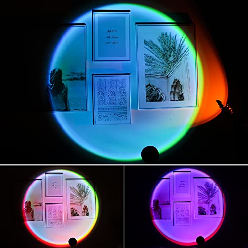 Shedaled Sunset Lamp Projection, 16 Colors Changing Sunset Lamp With App & Remote, Sunlight Lamp Sun Lamp Night Light, 360 Degree Rotation Light With Tripod, Gift For Women Photography, Room Decor #TOP2