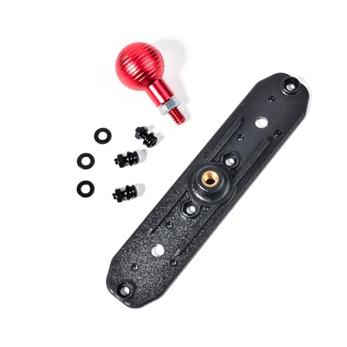 Universal Mobile Transceiver Installation Pad Board, Aluminum 25mm 1" Ball Adapter Compatible with RAM Mounts B Size Double Socket Arm