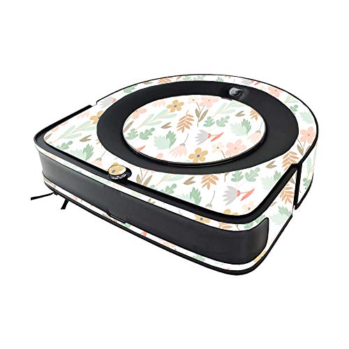 Image of MightySkins Glossy Glitter Skin Compatible with iRobot Roomba s9 Vacuum - Neutral Flowers | High-Gloss Glitter Finish | Easy to Apply and Change Styles | Made in The USA