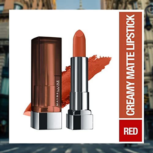 Image of Maybelline New York Matte Lipstick, Intense Colour, Moisturised Lips, Color Sensational Creamy Matte, 675 Brooklyn Bare, 3.9g