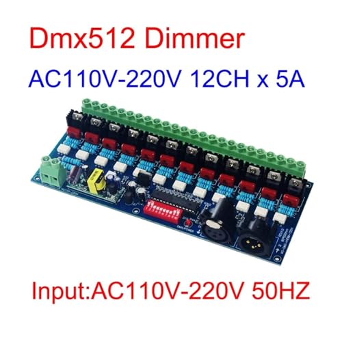 DMX512 Panel Regulador LED de 6 Canales 110V 220V 5A 5
