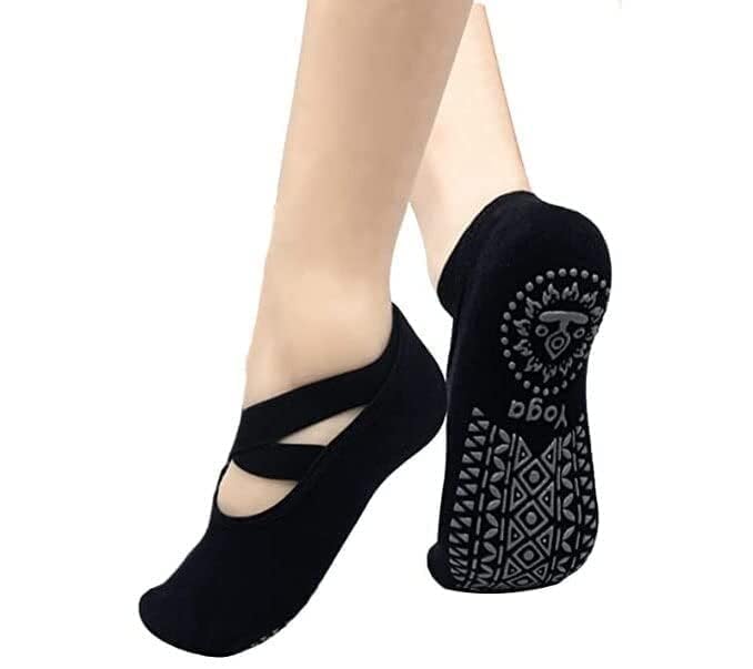 FEDDE Men & Women Breathable Comfortable Yoga Socks with Open-Toe & Silicone Grip for Home, Gym Or Studio Workouts-image-21