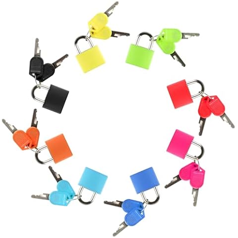 8 Pcs Colourful Suitcase Locks with Keys Cover