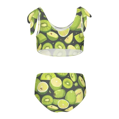 Green Kiwi Lime Girls' Two Piece Bikini Sets Scoop Neck Swimming Swimwear Swimsuit2