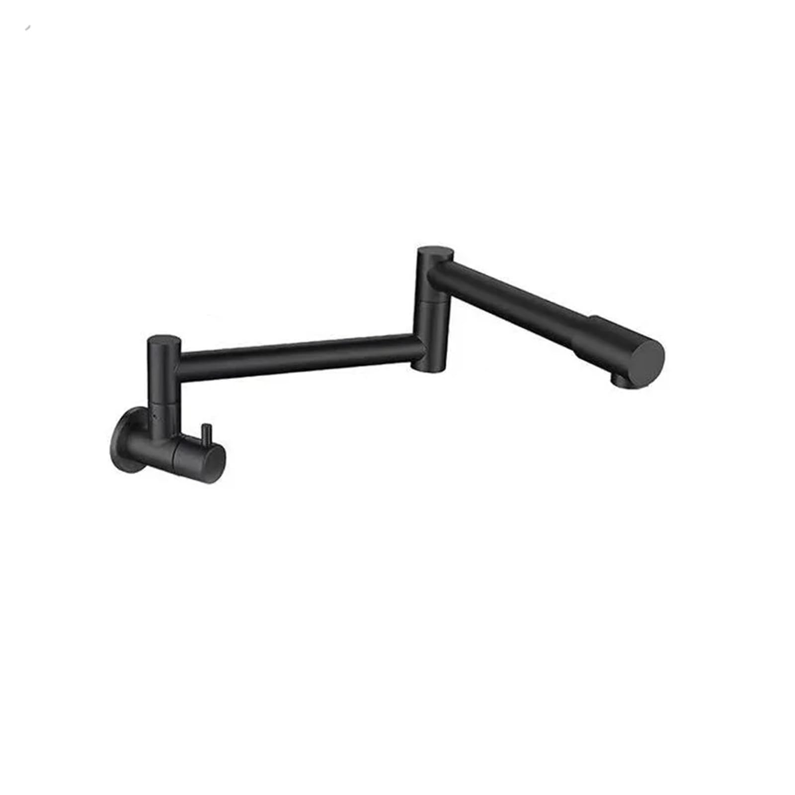 ZQFHSX Wall Mounted Foldable Kitchen Faucet Single Cold Sink Tap 360 Rotation Filler with Flexible Spout for Most Scenarios(Black A)