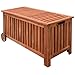 Produktbild vidaXL 41772 Aufbewahrungsbox Gartentruhe Gartenbox Kissenbox + Räder Holz 118x52x58cm, One Size