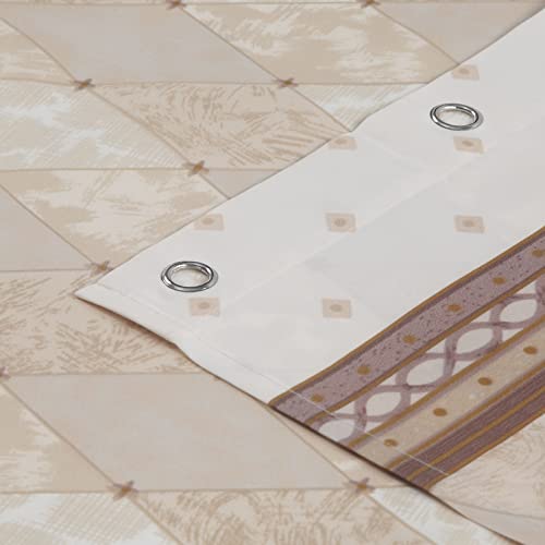 Sd Sdliving Corinthia Beige Polyester Fabric Printed Ivory Shower Curtain For Bathroom,Tan Contemporary Decorative Waterproof Cream Bath Curtains,72 Inches W X 72 Inches H #TOP3