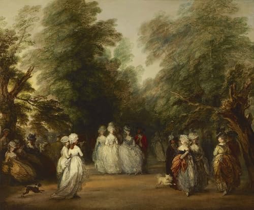 ARTTLBBS Famous Canvas Wall Art Pictures Print the Mall in St Jamess Park by Gainsborough Nature Pictures for Home Decor 60x90cm
