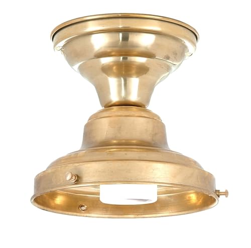 Image of B&P Lamp Wired School House Fixture, Unfinished Brass, 6 Inch Fitter