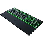 Razer Ornata V3 X Gaming Keyboard: Low Profile Keys - Silent Membrane Switches - Spill Resistant - Chroma RGB Lighting - Ergonomic Wrist Rest Snap Tap