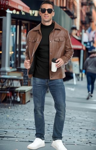 Sailwind Men's Mock Turtleneck Long Sleeve T Shirts Basic Slim Fit Pullover Sweater Thermal Lightweight Tees2