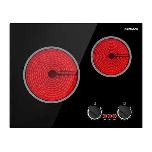 Image of GASLAND 21 Inch 2 Burner Electric Cooktop, Knob Control, 220-240V