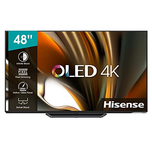 Hisense 48A85H OLED 123cm (48 Zoll) Fernseher, 4K, HDR, Dolby Vision IQ & Atmos, IMAX Enhanced, Filmmaker Mode, 120Hz, Alexa Built-in, Google Assistant, Game Mode Pro, DTS Virtual X, anthrazit [2022 ]