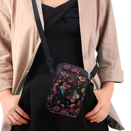 Image of Hawaiian Tribal Small Crossbody Bags for Women Cell Phone Bag Purse, Sea Turtle Zipper Sling Purses Shoulder Bag