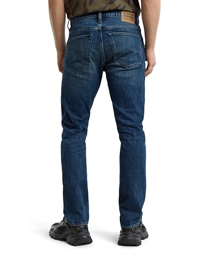G-STAR Raw - Mens 3301 Slim Jeans, Color Worn in Mountain Dusk Destroyed, Size: 36W x 34L2